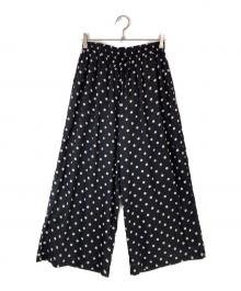 SOIL（ソイル）の古着「80s COTTON VOILE DOT PRINT WIDE EAS」｜ブラック