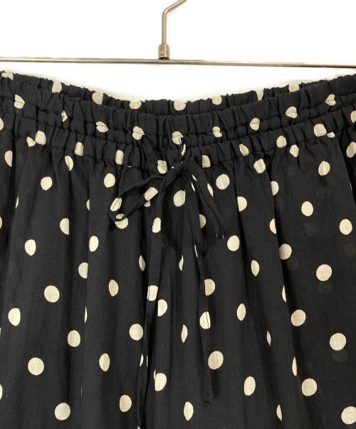 SOIL（ソイル）SOIL (ソイル) 80s COTTON VOILE DOT PRINT WIDE EAS ブラック サイズ:2 未使用品の古着・服飾アイテム