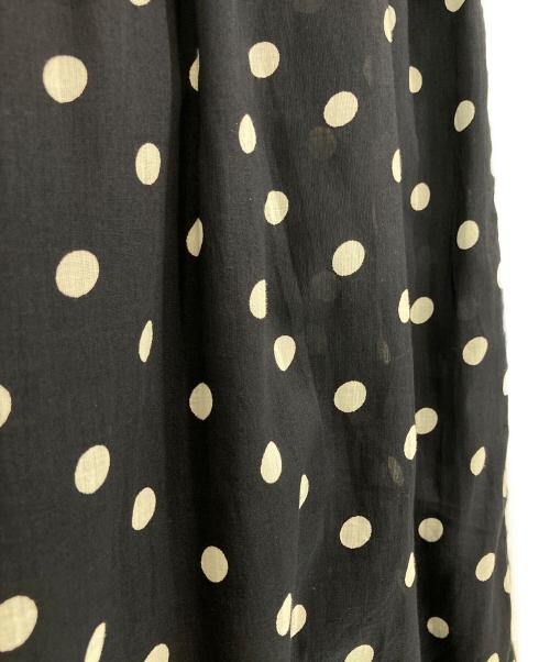 SOIL（ソイル）SOIL (ソイル) 80s COTTON VOILE DOT PRINT WIDE EAS ブラック サイズ:2 未使用品の古着・服飾アイテム