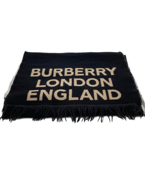 BURBERRY LONDON（バーバリーロンドン）BURBERRY LONDON (バーバリーロンドン) LOVEマフラー ブラックの古着・服飾アイテム