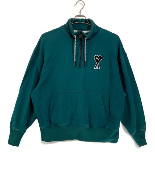 AMI Alexandre Mattiussi（アミアレクサンドルマテュッシ）AMI Alexandre Mattiussi (アミアレクサンドルマテュッシ) PUMA (プーマ) ハーフジップスウェット グリーン サイズ:XLの古着・服飾アイテム