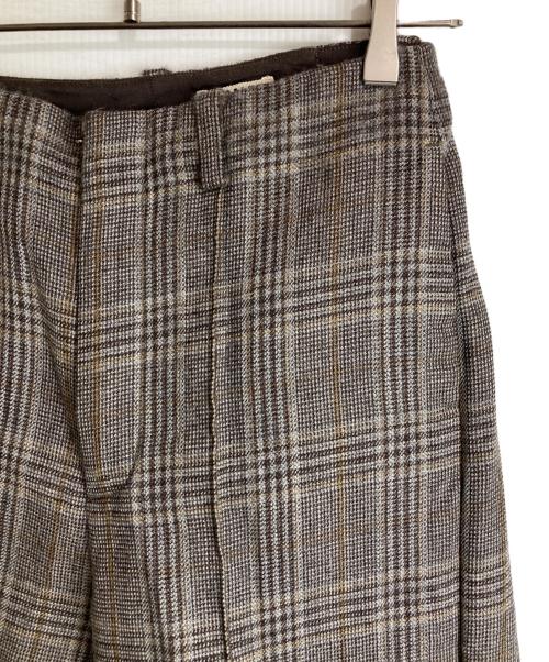 AURALEE（オーラリー）AURALEE (オーラリー) DOUBLE FACE CHECK WIDE SLACKS グレーの古着・服飾アイテム