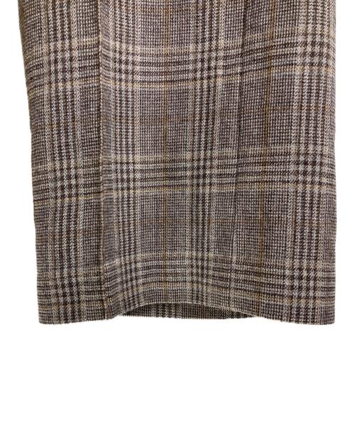 AURALEE（オーラリー）AURALEE (オーラリー) DOUBLE FACE CHECK WIDE SLACKS グレーの古着・服飾アイテム