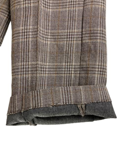 AURALEE（オーラリー）AURALEE (オーラリー) DOUBLE FACE CHECK WIDE SLACKS グレーの古着・服飾アイテム