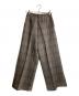 AURALEE (オーラリー) DOUBLE FACE CHECK WIDE SLACKS グレー：15000円