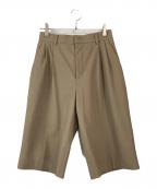 Spick and Spanスピック＆スパン）の古着「フェイクヌバックハーフパンツ」｜ベージュ
