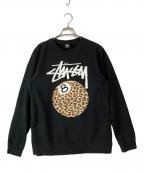 stussyステューシー）の古着「8ボールプリントスウェット」｜ブラック
