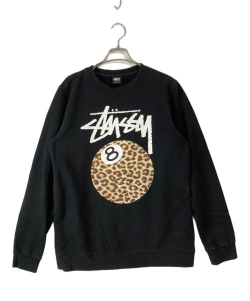 stussy（ステューシー）stussy (ステューシー) 8ボールプリントスウェット ブラック サイズ:Ｍの古着・服飾アイテム