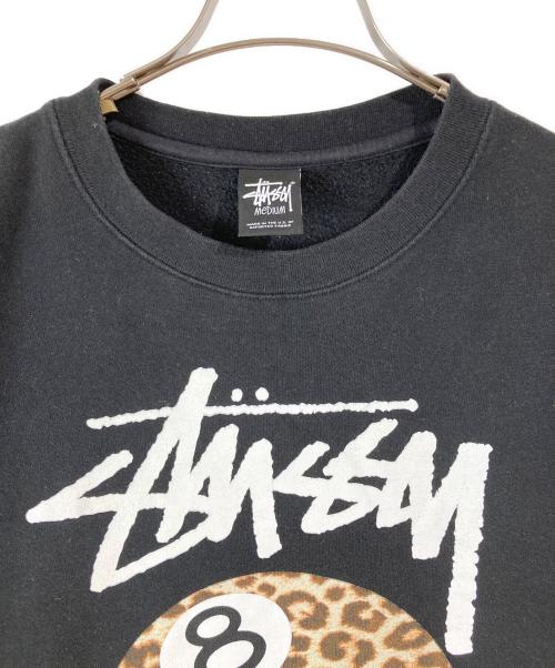 stussy（ステューシー）stussy (ステューシー) 8ボールプリントスウェット ブラック サイズ:Ｍの古着・服飾アイテム