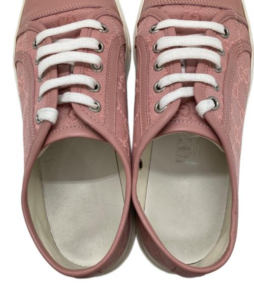 GUCCI（グッチ）GUCCI (グッチ) キャンバス GG スープリーム ロートップ ピンク サイズ:35 1/2の古着・服飾アイテム