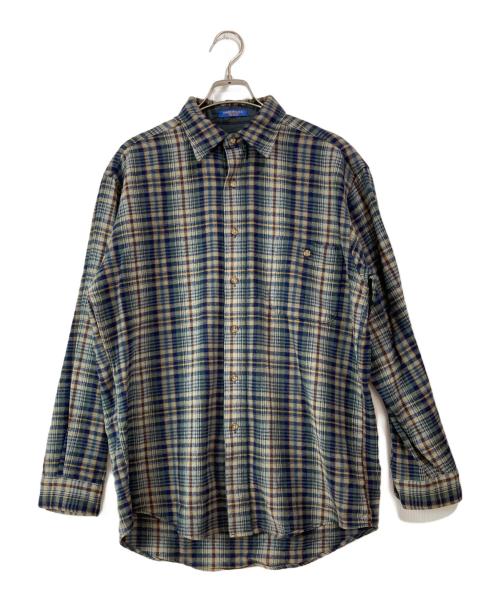 PENDLETON（ペンドルトン）PENDLETON (ペンドルトン) ネルシャツ グリーン×ブルー サイズ:Ｍの古着・服飾アイテム