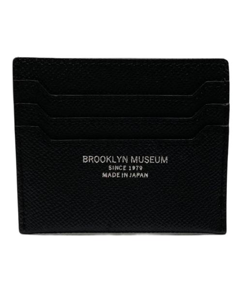 BROOKLYN MUSEUM（ブルックリン ミュージアム）brooklyn museum (ブルックリン ミュージアム) シュリンクレザー ミニスナップウォレット ブラックの古着・服飾アイテム