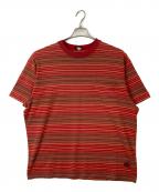 stussyステューシー）の古着「80'sマルチボーダーTシャツ」｜レッド