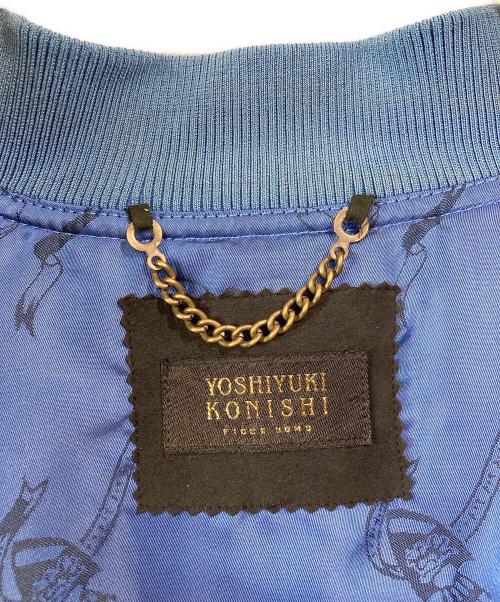 YOSHIYUKI KONISHI（ヨシユキコニシ）YOSHIYUKI KONISHI (ヨシユキコニシ) 総柄ブルゾン ブルー サイズ:ーの古着・服飾アイテム