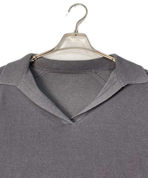 lounge WRAY（ラウンジレイ）lounge WRAY (ラウンジレイ) エシカルニットポロ グレー サイズ:FREEの古着・服飾アイテム