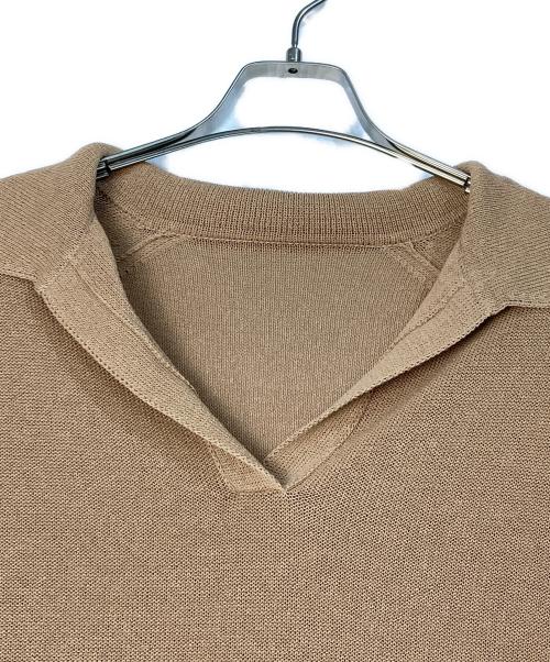 lounge WRAY（ラウンジレイ）lounge WRAY (ラウンジレイ) エシカルニットポロ ベージュ サイズ:FREEの古着・服飾アイテム