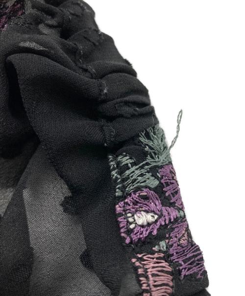 GRACE CONTINENTAL（グレースコンチネンタル）GRACE CONTINENTAL (グレースコンチネンタル) フラワー刺繍ドットワンピース ブラック サイズ:36の古着・服飾アイテム