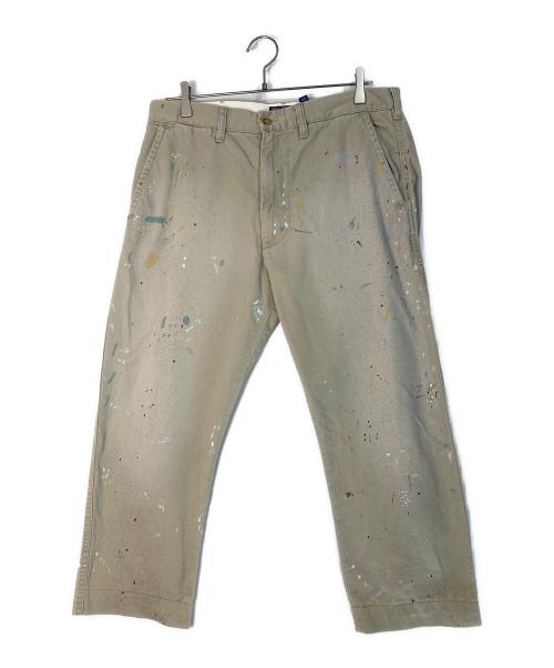 POLO RALPH LAUREN（ポロ・ラルフローレン）POLO RALPH LAUREN (ポロ・ラルフローレン) Salinger Straight Fit Distressed Pant ベージュ サイズ:32×30の古着・服飾アイテム