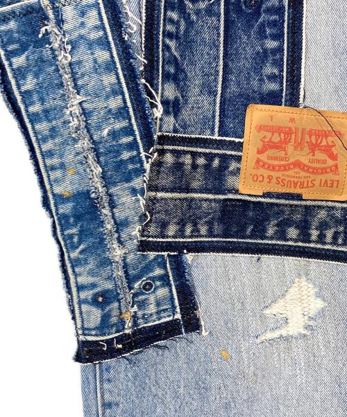 LEVI'S PReMIUM（リーバイス プレミアム）LEVI'S PReMIUM (リーバイス プレミアム) パッチワーク デニムパンツ ブルー サイズ:W38×L32の古着・服飾アイテム