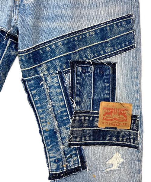 LEVI'S PReMIUM（リーバイス プレミアム）LEVI'S PReMIUM (リーバイス プレミアム) パッチワーク デニムパンツ ブルー サイズ:W38×L32の古着・服飾アイテム