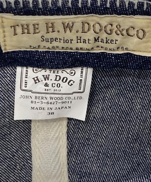 THE H.W.DOG&CO.（エイチダブリュードッグアンドコー）THE H.W.DOG&CO. (エイチダブリュードッグアンドコー) TRUCKER CAP - Denim インディゴの古着・服飾アイテム