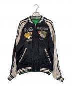 AVIREXアヴィレックス）の古着「BOTH SIDES SUKA JACKET/リバーシブルスカジャン」｜ブラック×グリーン