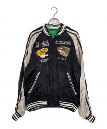 AVIREX（アヴィレックス）の古着「BOTH SIDES SUKA JACKET/リバーシブルスカジャン」｜ブラック×グリーン