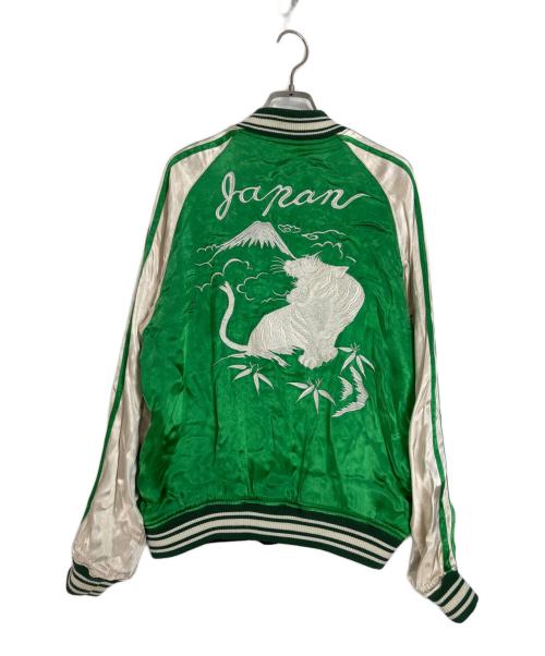 AVIREX（アヴィレックス）AVIREX (アヴィレックス) BOTH SIDES SUKA JACKET/リバーシブルスカジャン ブラック×グリーン サイズ:Mの古着・服飾アイテム
