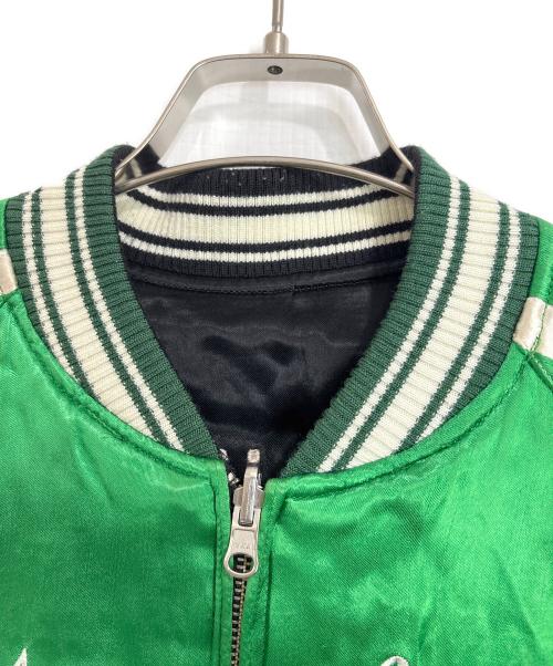 AVIREX（アヴィレックス）AVIREX (アヴィレックス) BOTH SIDES SUKA JACKET/リバーシブルスカジャン ブラック×グリーン サイズ:Mの古着・服飾アイテム