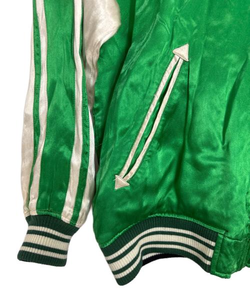 AVIREX（アヴィレックス）AVIREX (アヴィレックス) BOTH SIDES SUKA JACKET/リバーシブルスカジャン ブラック×グリーン サイズ:Mの古着・服飾アイテム