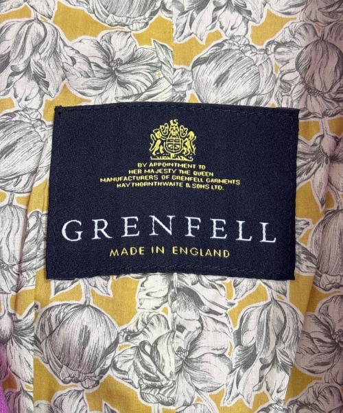GRENFELL（グレンフェル）GRENFELL (グレンフェル) 裏地花柄リネントレンチコート ピンク サイズ:36の古着・服飾アイテム