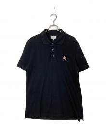 maison kitsune（メゾンキツネ）の古着「フォックスヘッド パッチ レギュラー ポロ」｜ブラック