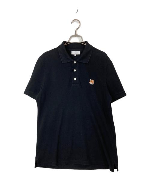 maison kitsune（メゾンキツネ）maison kitsune (メゾンキツネ) フォックスヘッド パッチ レギュラー ポロ ブラック サイズ:XSの古着・服飾アイテム