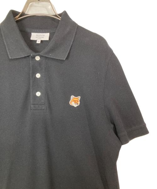 maison kitsune（メゾンキツネ）maison kitsune (メゾンキツネ) フォックスヘッド パッチ レギュラー ポロ ブラック サイズ:XSの古着・服飾アイテム