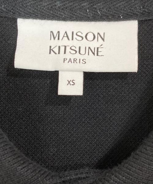 maison kitsune（メゾンキツネ）maison kitsune (メゾンキツネ) フォックスヘッド パッチ レギュラー ポロ ブラック サイズ:XSの古着・服飾アイテム