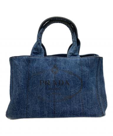中古・古着通販】PRADA (プラダ) デニムカナパトートバッグM