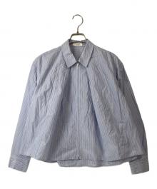MACPHEE（マカフィー）の古着「26ss コットンタイプライター ジップブラウス」｜ブルー