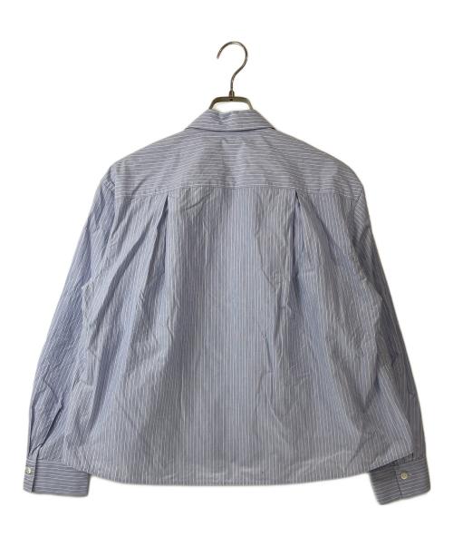 MACPHEE（マカフィー）MACPHEE (マカフィー) 26ss コットンタイプライター ジップブラウス ブルー サイズ:36の古着・服飾アイテム