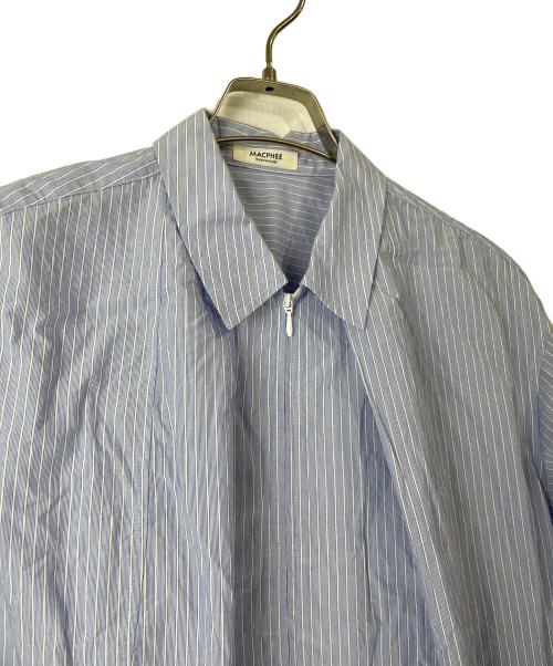 MACPHEE（マカフィー）MACPHEE (マカフィー) 26ss コットンタイプライター ジップブラウス ブルー サイズ:36の古着・服飾アイテム