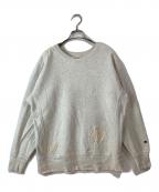Champion REVERSE WEAVE×JOURNAL STANDARD relumeチャンピオン リバース ウィーブ×ジャーナルスタンダード レリューム）の古着「ダメージリペアスウェット」｜グレー