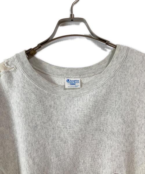 Champion REVERSE WEAVE（チャンピオン リバース ウィーブ）Champion REVERSE WEAVE (チャンピオン リバース ウィーブ) JOURNAL STANDARD relume (ジャーナルスタンダード レリューム) ダメージリペアスウェット グレー サイズ:Ｌ　の古着・服飾アイテム