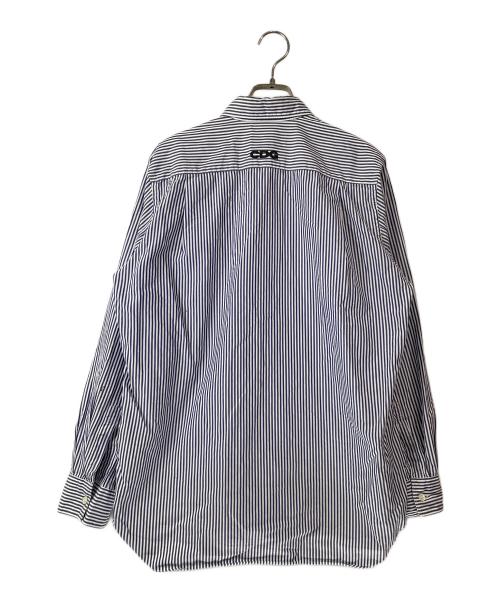 CDG（シーディージー）CDG (シーディージー) ストライプシャツ ブルー サイズ:Sの古着・服飾アイテム