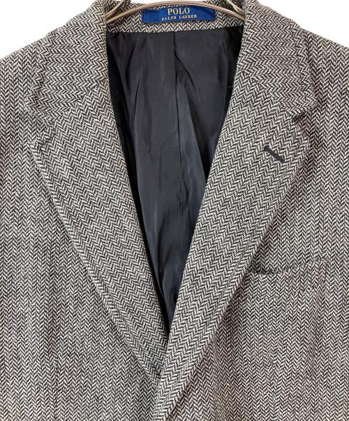 POLO RALPH LAUREN（ポロ・ラルフローレン）POLO RALPH LAUREN (ポロ・ラルフローレン) ヘリンボーン2Bジャケット グレー サイズ:Ｌ　の古着・服飾アイテム