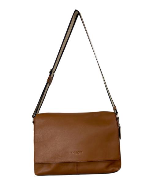 COACH（コーチ）COACH (コーチ) サリバン スムース レザー メッセンジャー ブラウンの古着・服飾アイテム