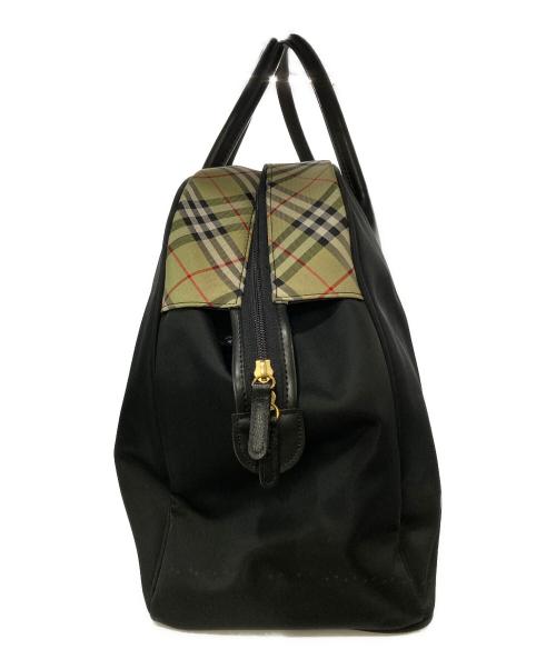 Burberry's（バーバリーズ）Burberry's (バーバリーズ) ノバチェックボストンバッグ ブラック×ベージュの古着・服飾アイテム