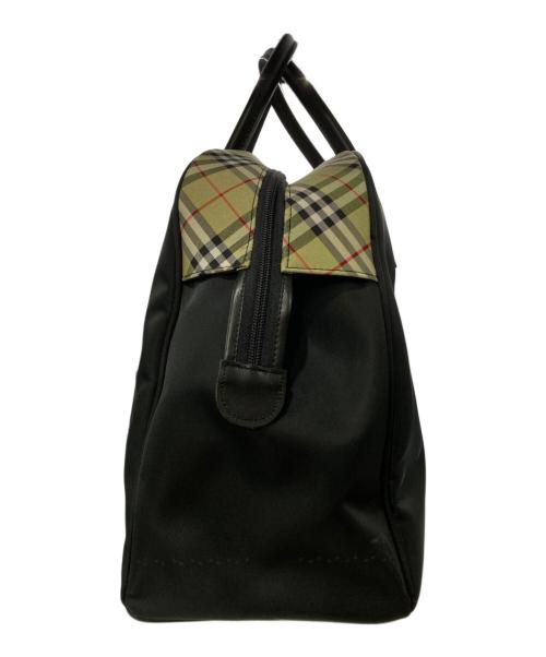 Burberry's（バーバリーズ）Burberry's (バーバリーズ) ノバチェックボストンバッグ ブラック×ベージュの古着・服飾アイテム
