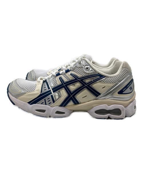 asics（アシックス）asics (アシックス) GEL-NIMBUS 9 ホワイト×ブルー サイズ:25.5cmの古着・服飾アイテム