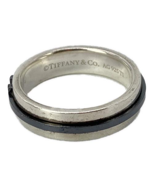 TIFFANY & Co.（ティファニー）TIFFANY & Co. (ティファニー) T TWOリング シルバー×ブラック サイズ:18号の古着・服飾アイテム