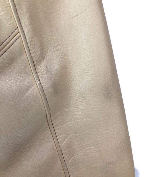 VAN JACKET（ヴァン ジャケット）VAN JACKET (ヴァン ジャケット) レザー切替スタジャン ベージュ×ネイビー サイズ:Ｌ　の古着・服飾アイテム