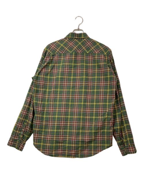 C.P COMPANY（シーピーカンパニー）C.P COMPANY (シーピーカンパニー) チェックシャツ ブラウン×グリーン サイズ:Lの古着・服飾アイテム